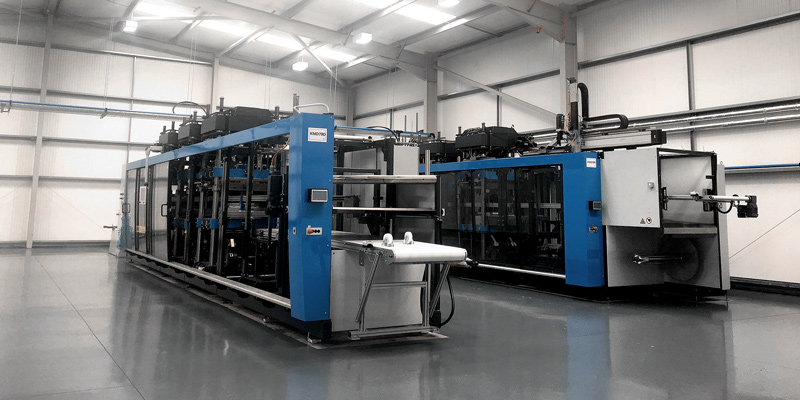 New Kiefel KMD78 machine in warehouse ready for production